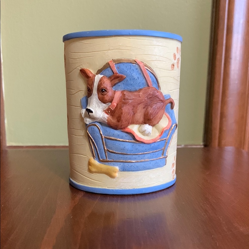 Charming Dog-Themed Home Accent- Pencil ✏️ Cup